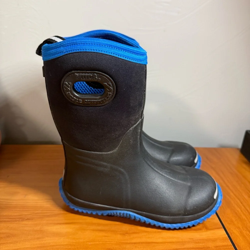 Noble Outfitters Youth MUDS High Boots Dynamic Cobalt Waterproof‎ Pull On 3